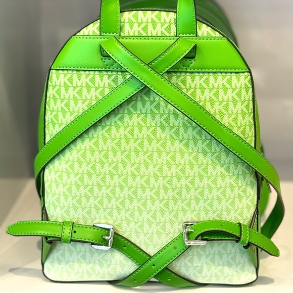 Michael Kors JayceeMedium Ombré Signature Logo Backpack Jungle Green - Picture 6 of 7